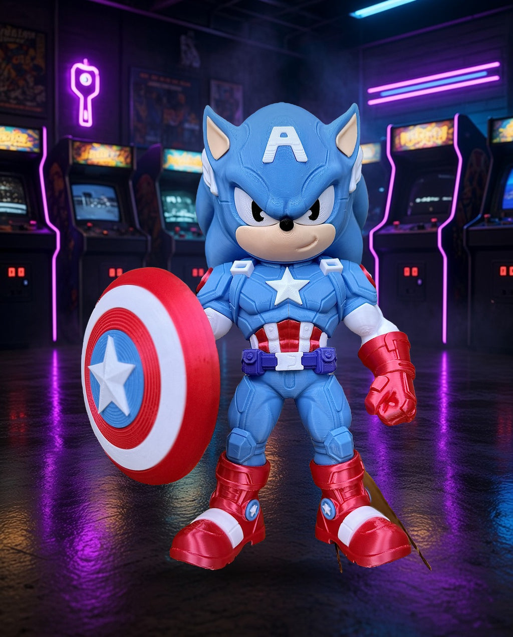 Sonic Captain America – FABBOX 3D printed