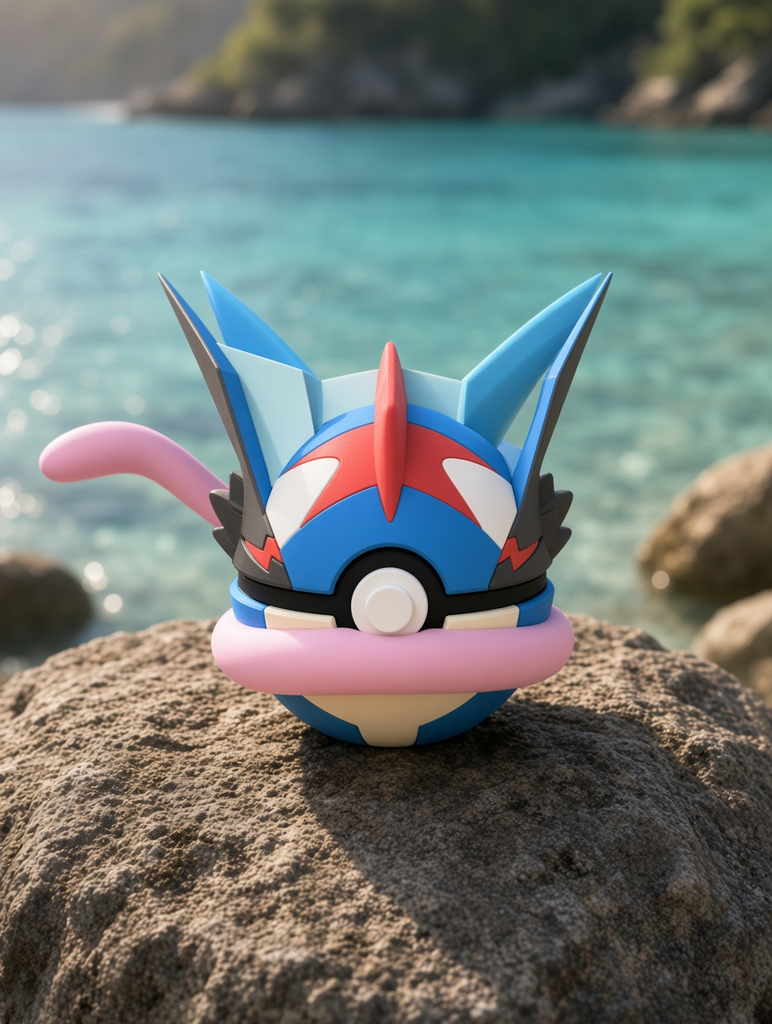 Ash Greninja Character Ball – FABBOX 3D printed