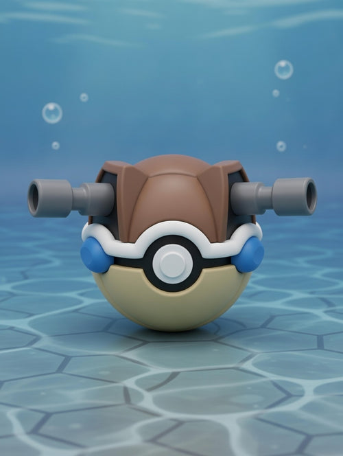 Toy figure of a character with a scuba diving helmet on a blue underwater background