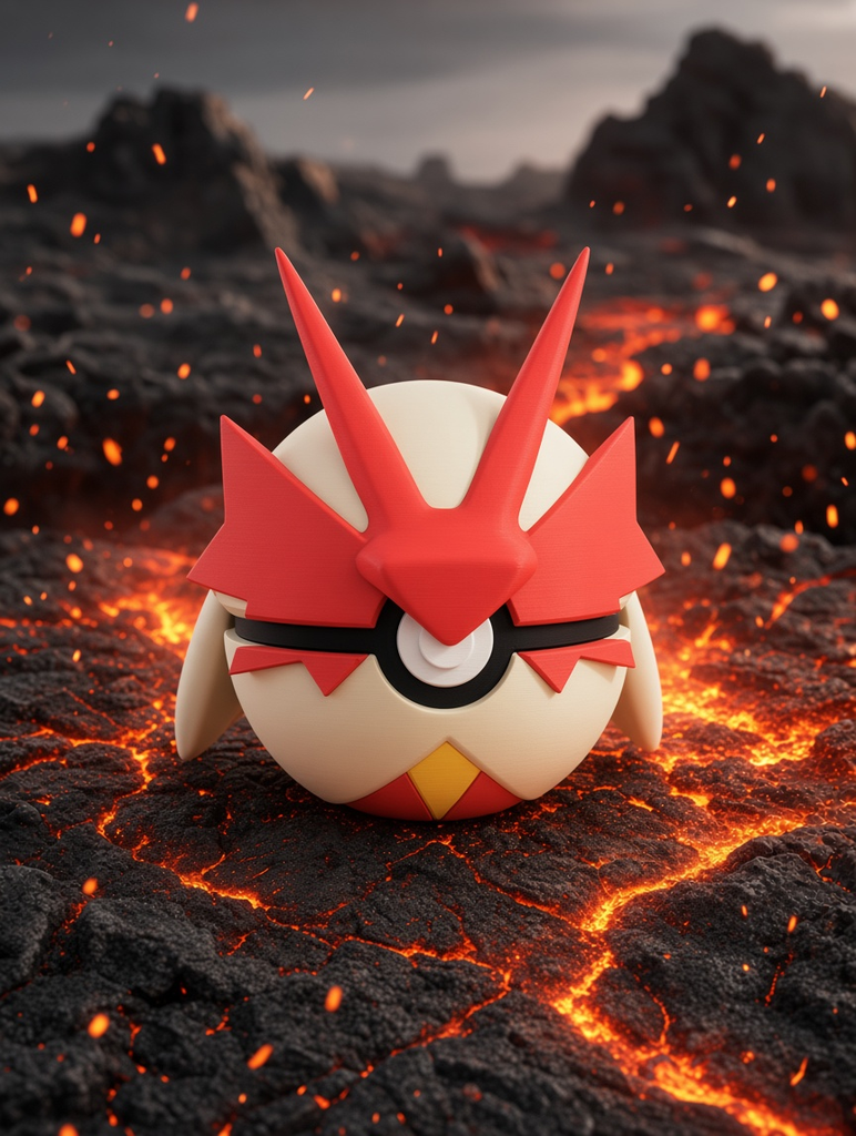 Blaziken Character Ball – FABBOX 3D printed