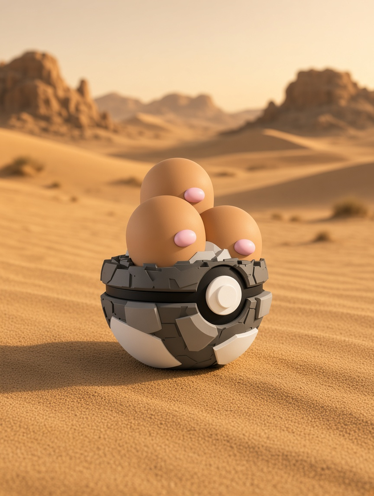 Dugtrio Character Ball – FABBOX 3D printed