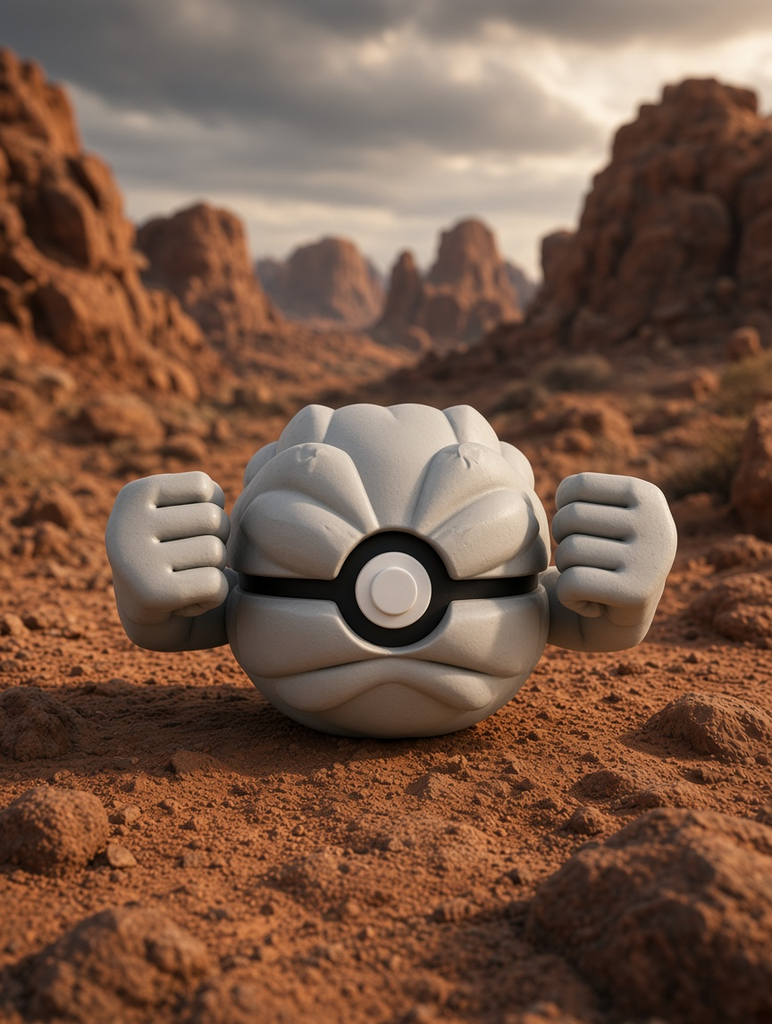 Geodude Character Ball – FABBOX 3D printed