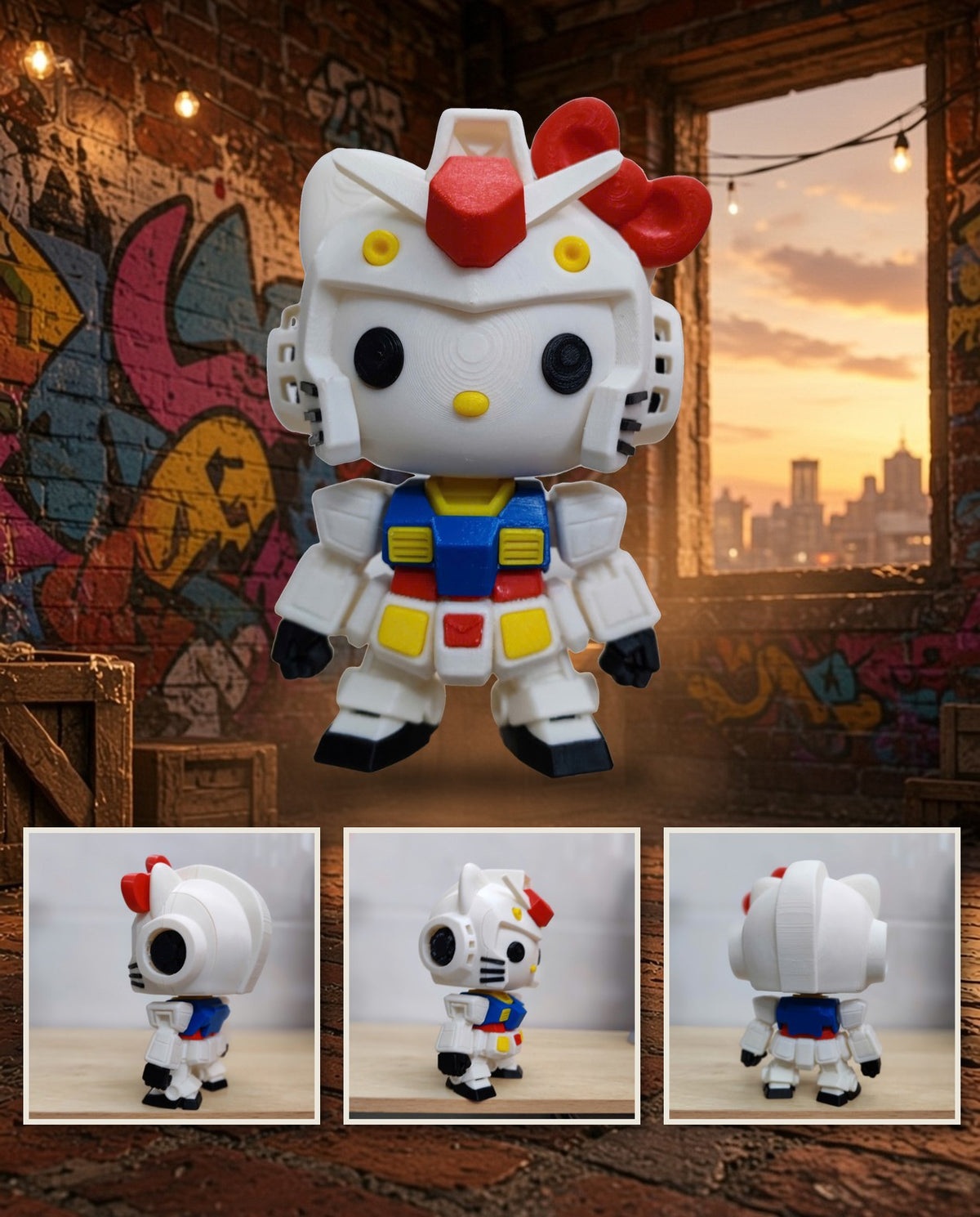 Gundam Hello Kitty – FABBOX 3D printed