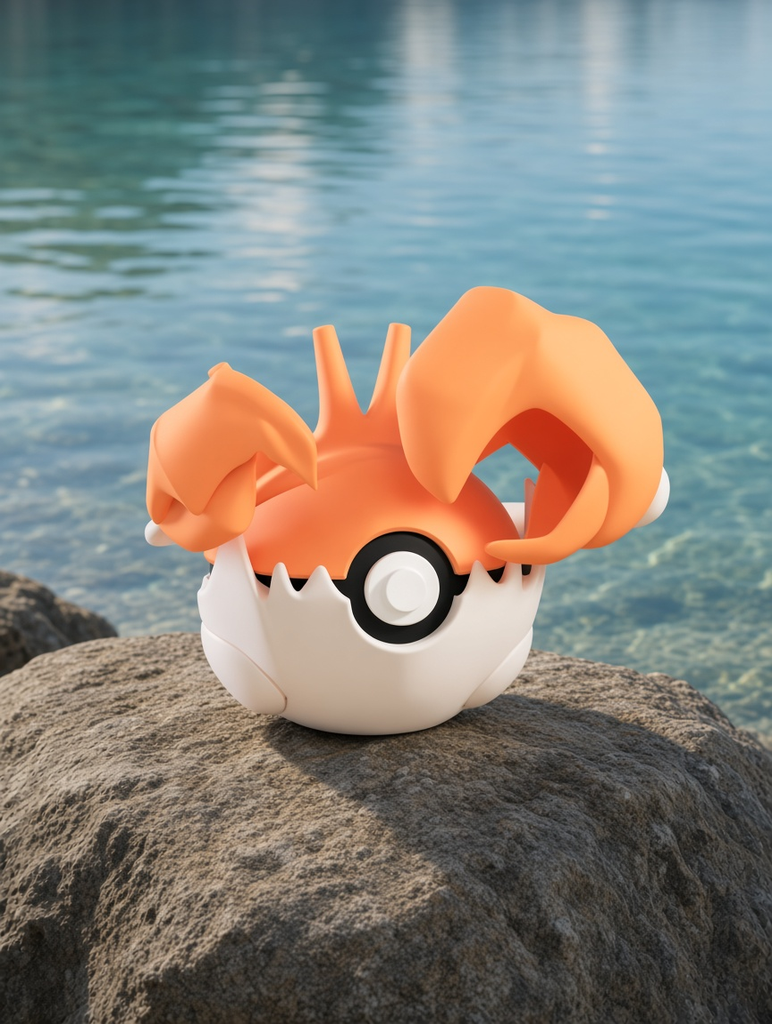 Kingler Character Ball – FABBOX 3D printed
