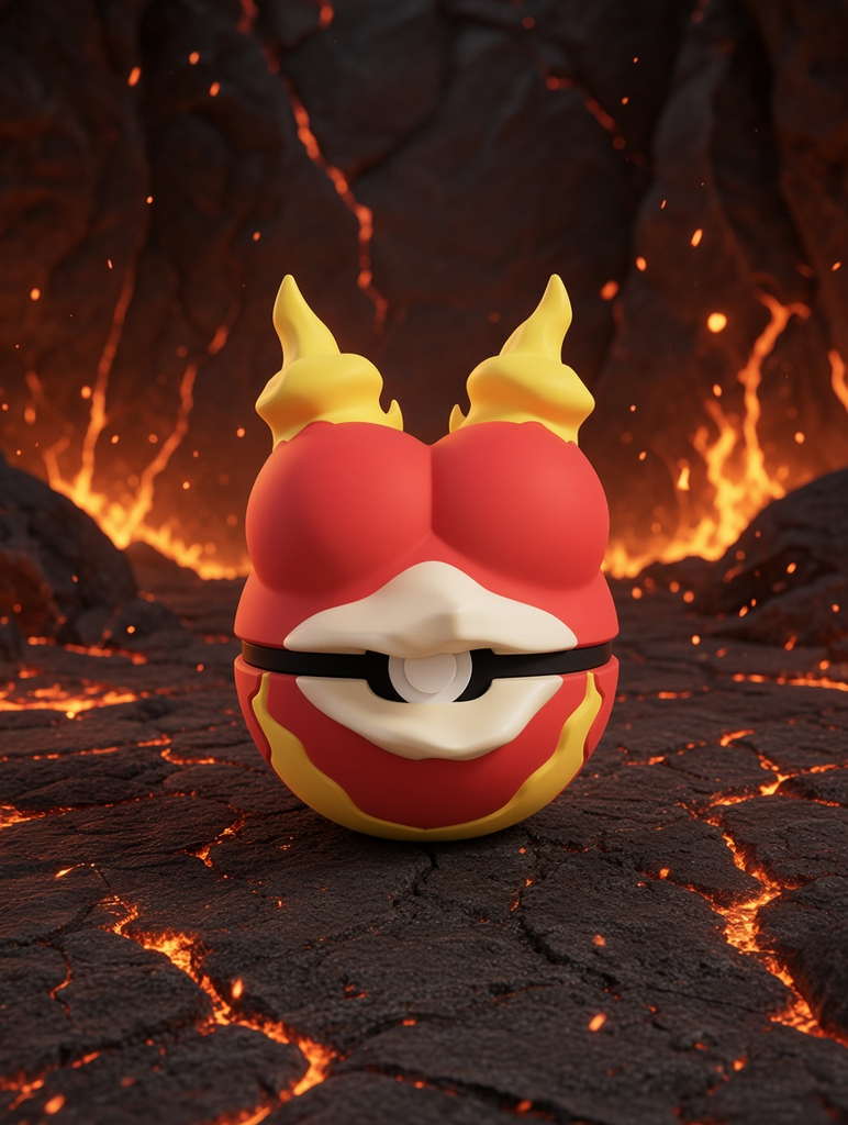 Magmar Character Ball – FABBOX 3D printed