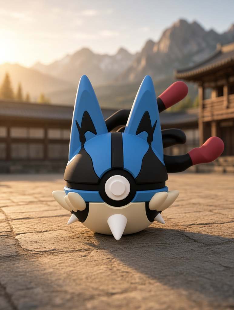 Mega Lucario Character Ball – FABBOX 3D printed