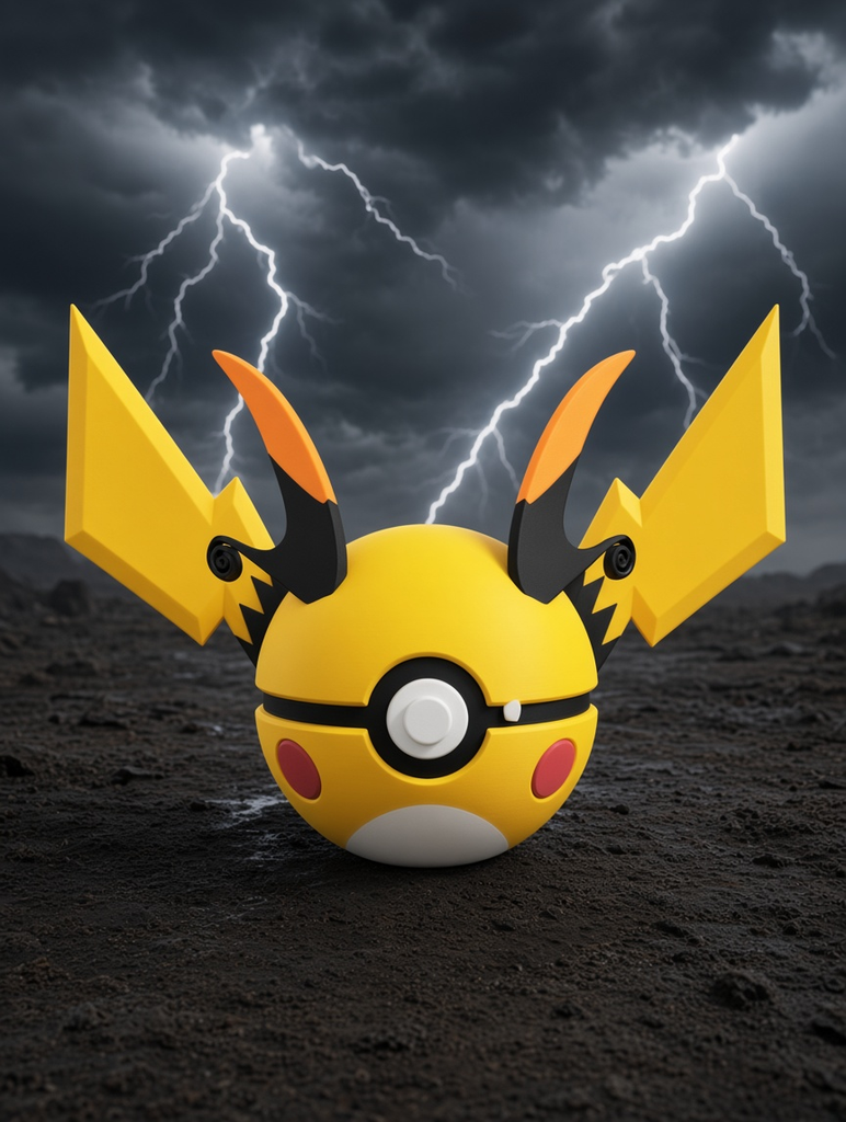 Mega Raichu X Character Ball – FABBOX 3D printed