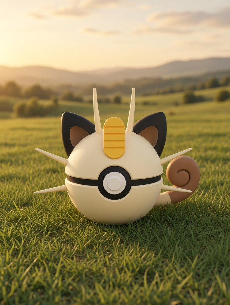 Meowth Character Ball – FABBOX 3D printed