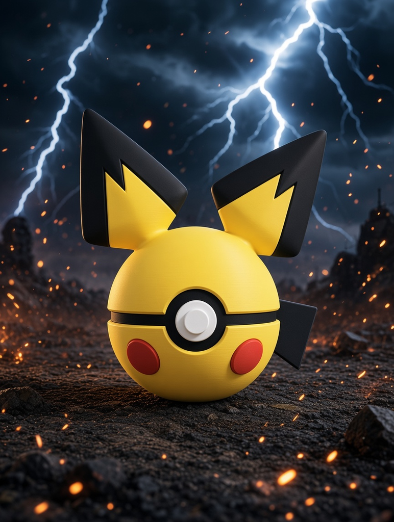 Pichu Character Ball – FABBOX 3D printed