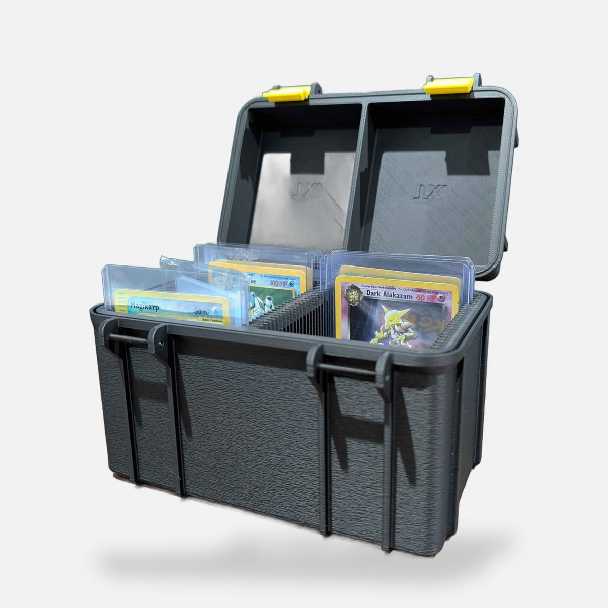 Pikachu Head Trading Card Top Loader Storage Box – FABBOX 3D printed – view 3
