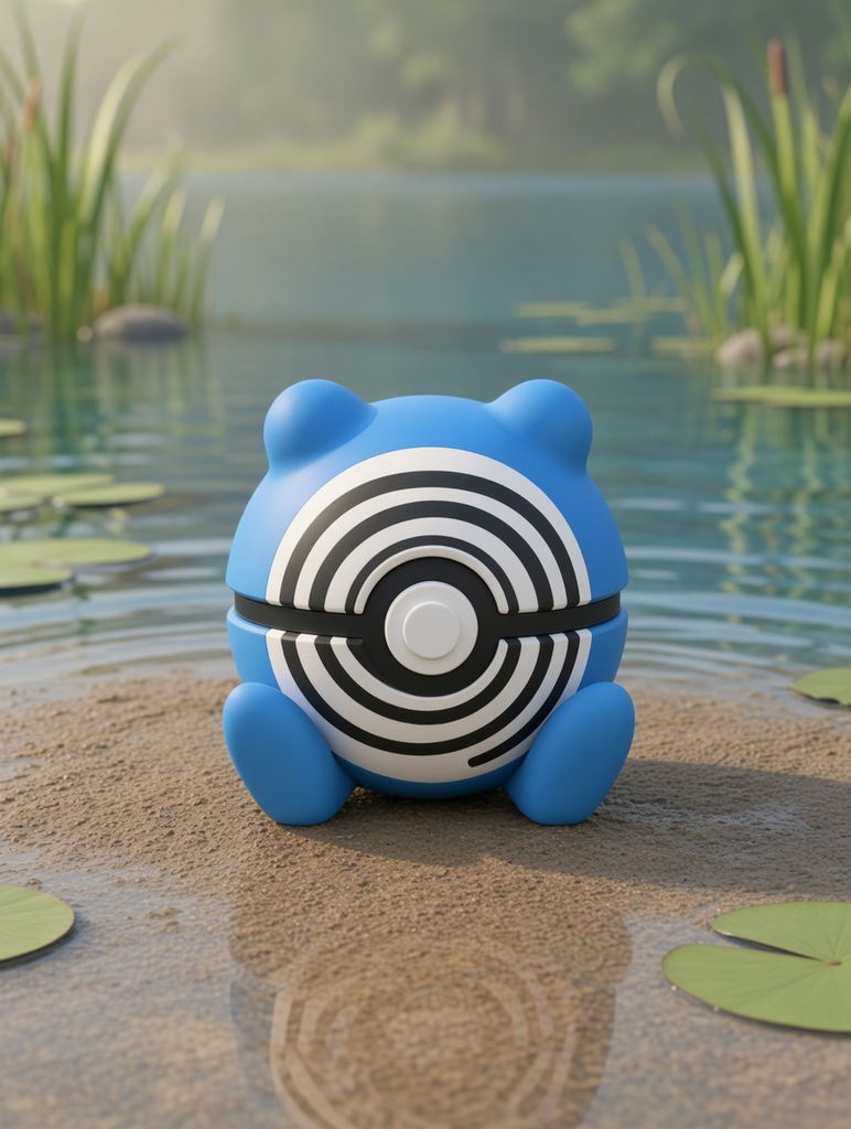 Poliwhirl Character Ball – FABBOX 3D printed
