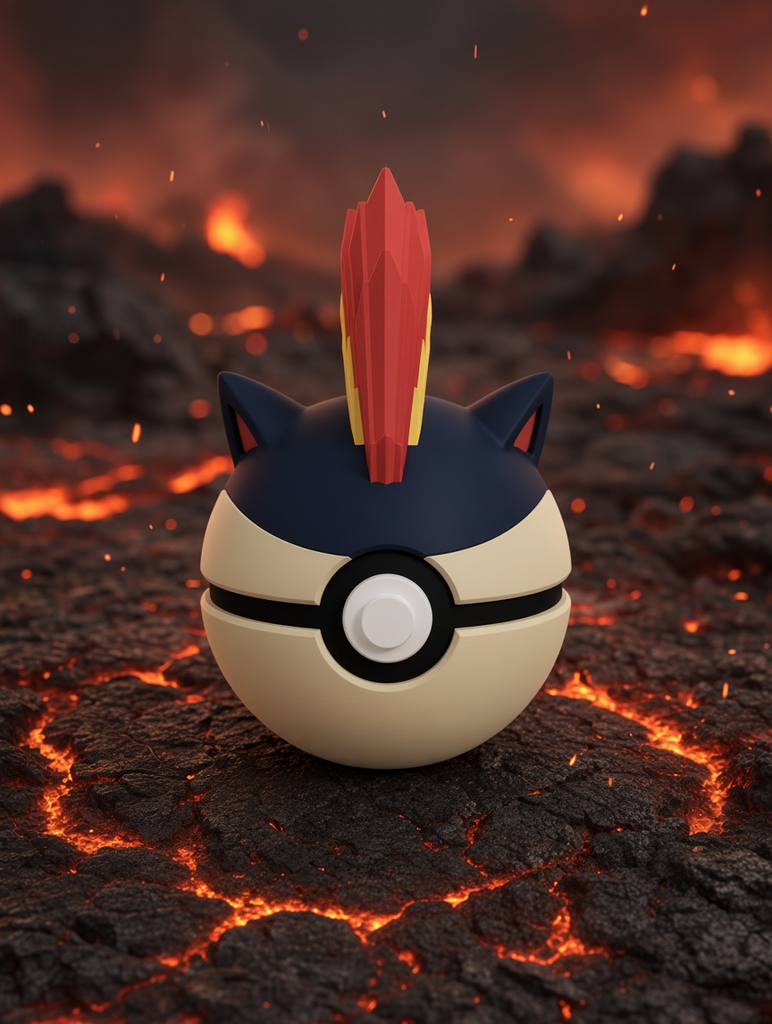 Quilava Character Ball – FABBOX 3D printed