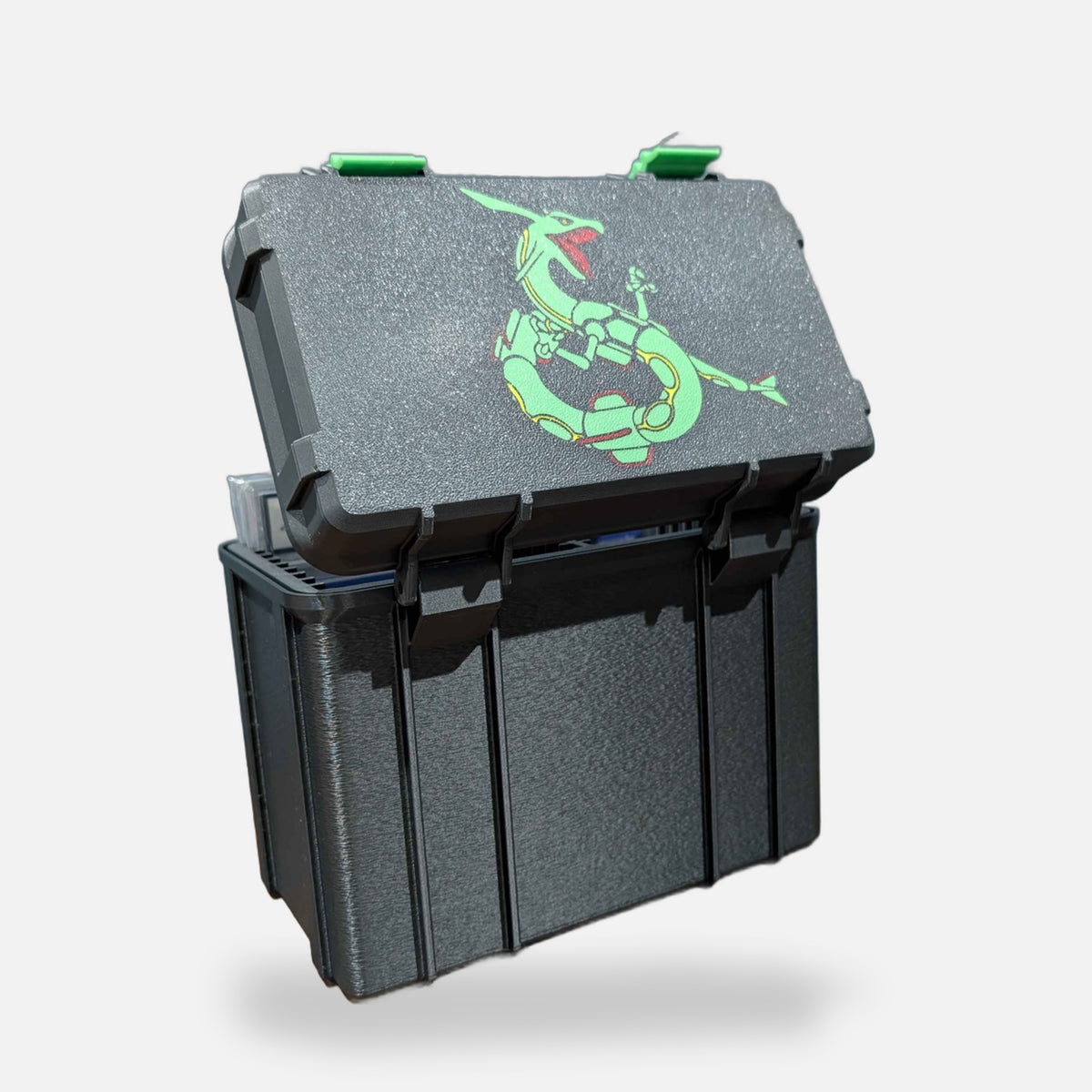 Rayquaza Full Trading Card Top Loader Storage Box – FABBOX 3D printed