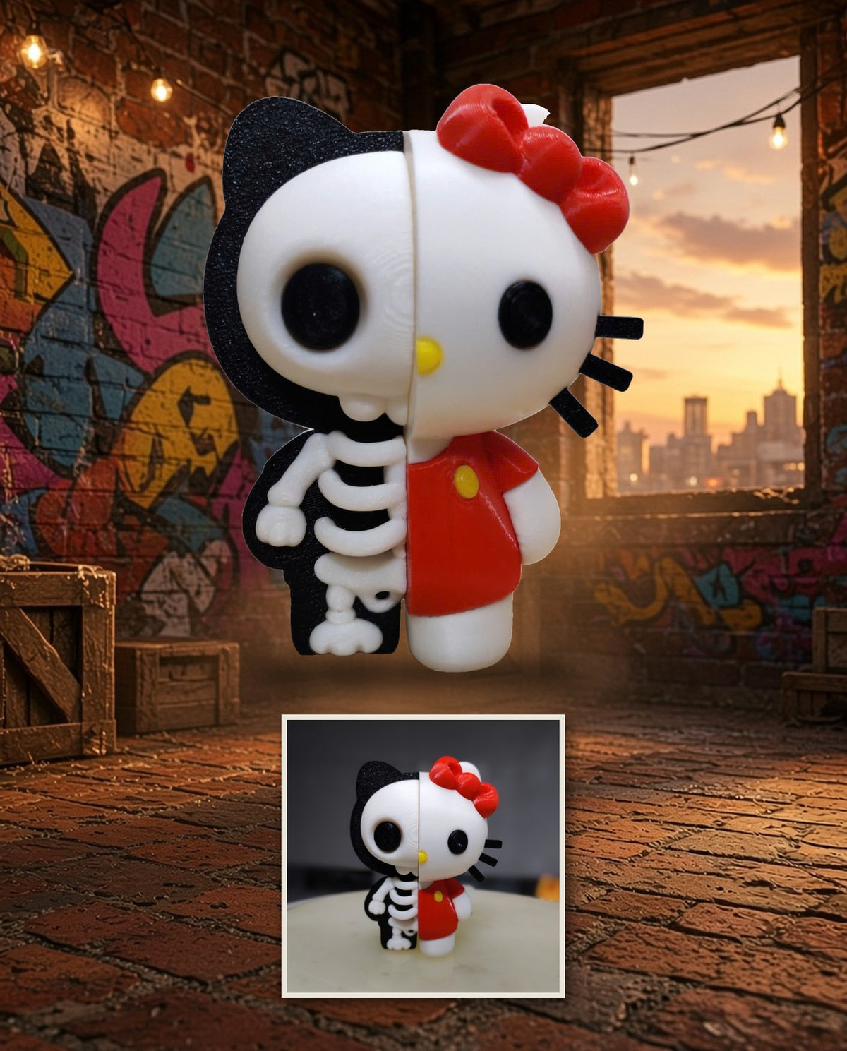 Skeleton Hello Kitty – FABBOX 3D printed