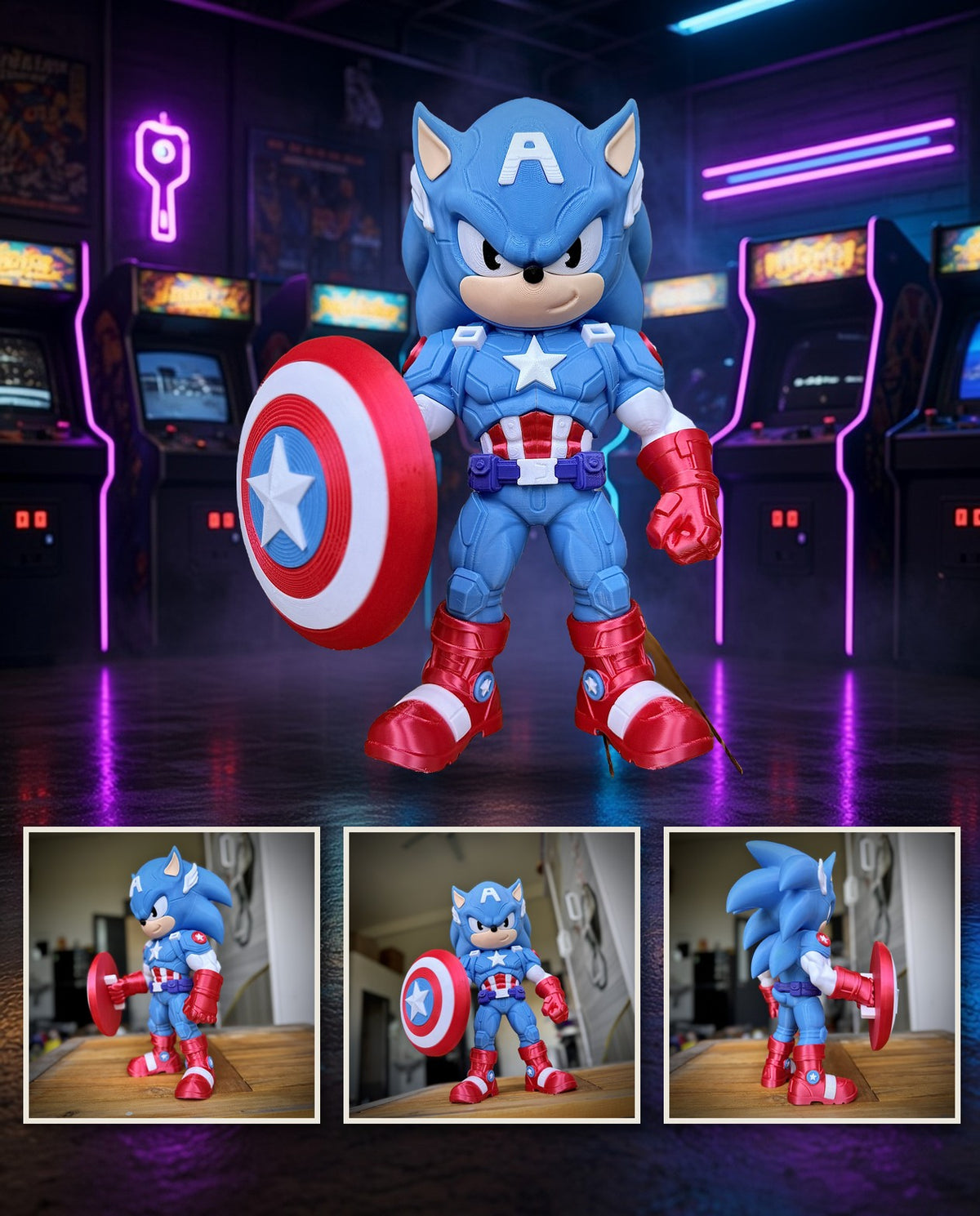 Sonic Captain America – FABBOX 3D printed