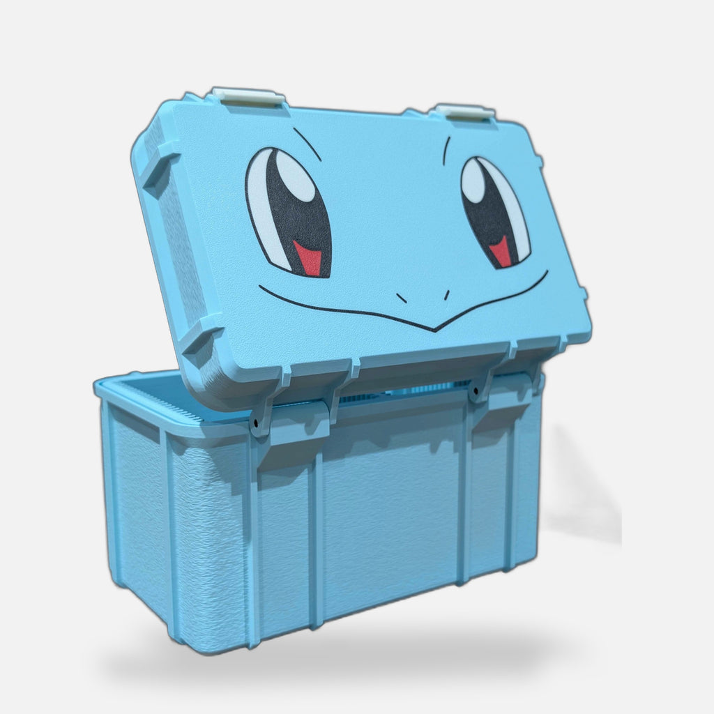 Squirtle Trading Card Top Loader Storage Box – FABBOX 3D printed