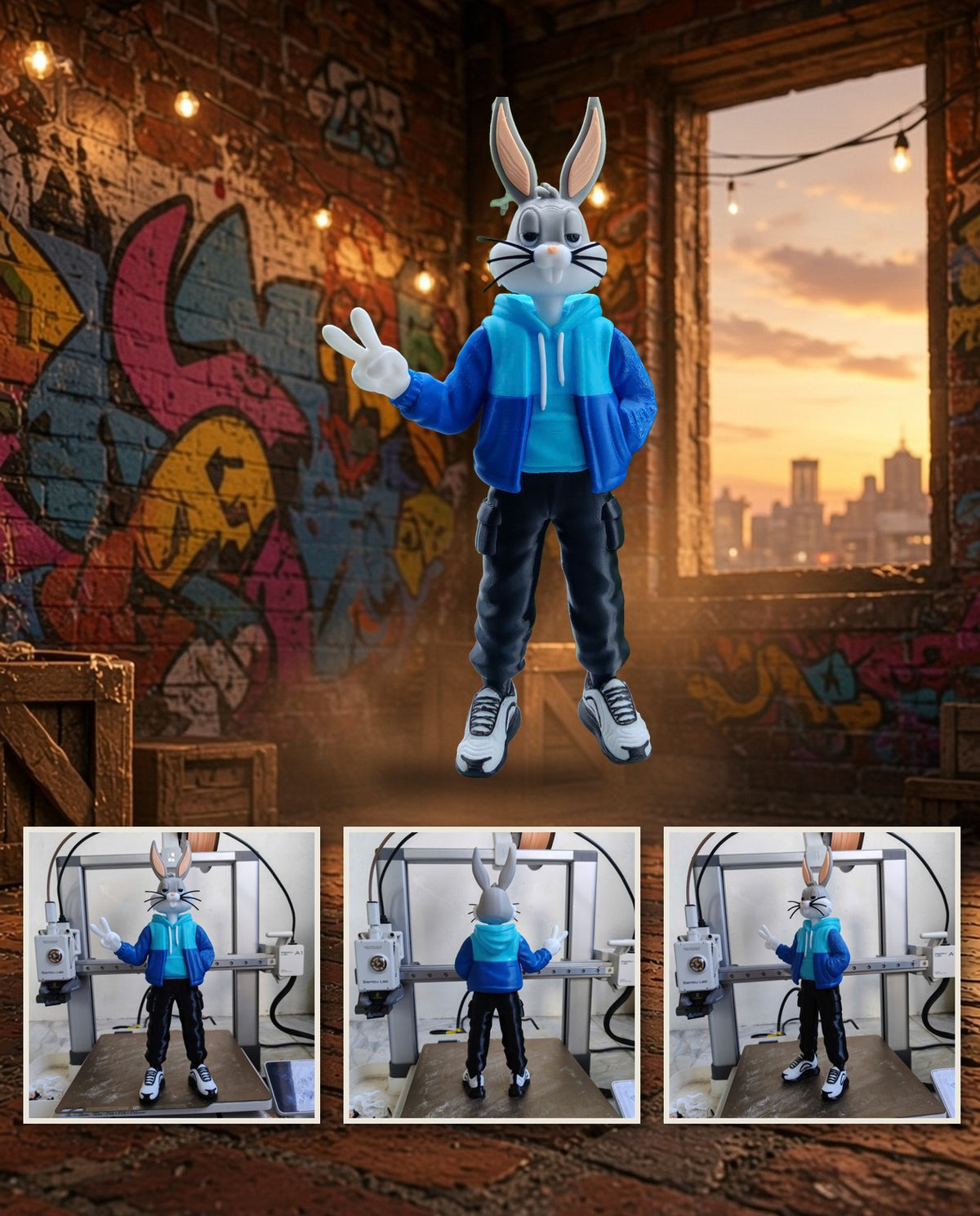 Urban Bugs Bunny – FABBOX 3D printed